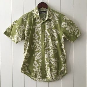 Reyn Spooner Green Aloha Floral Button Down Shirt